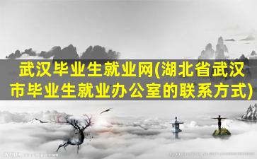 武汉毕业生就业网(湖北省武汉市毕业生就业办公室的*)